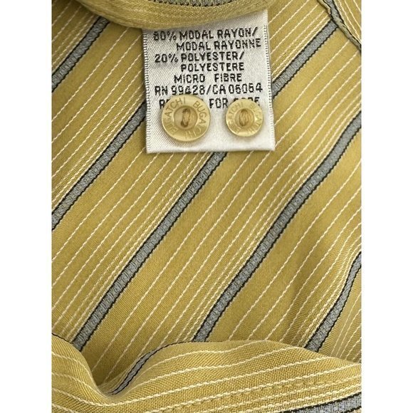 Bugatchi Uomo Shirt Mens Large Striped Button Up Short Sleeve Collared - Picture 6 of 6